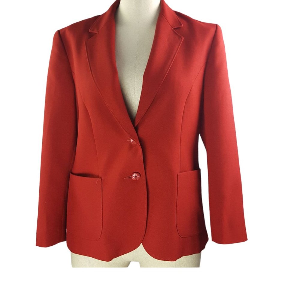 Vintage Paris Star Women sz 12 Blazer Red Made in Canada 🇨🇦 totally Canadian